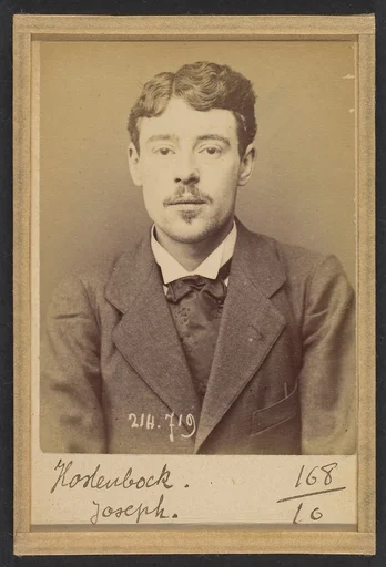 Hostenbock. Joseph, Louis. 22 ans, né à Bruxelles (Belgique). Coiffeur. Anarchiste. 26/2/94.