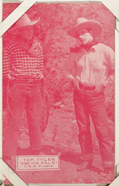 Tom Tyler "And His Pals" from Western Stars or Scenes Exhibit Cards series (W412) — Unknown