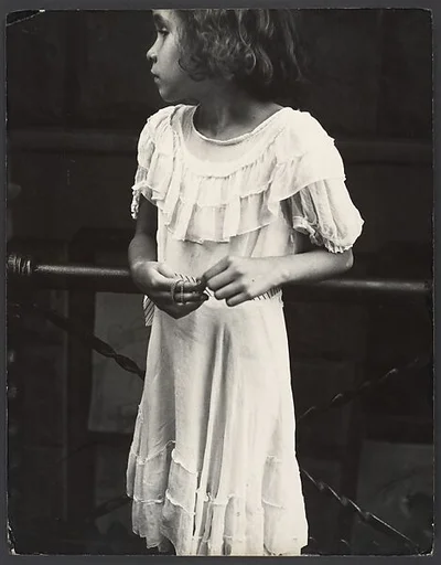 [Young Child in White Dress, New York City]