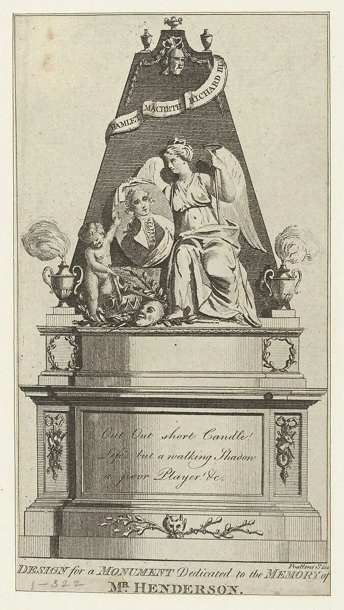 A Design for a Monument Dedicated to the Memory of Mr. Henderson — John Henderson|Thomas Prattent|G. & J. Robison