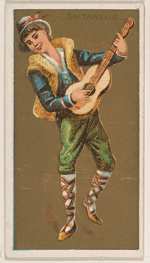 Saltarello, from National Dances (N225, Type 1) issued by Kinney Bros. — Kinney Brothers Tobacco Company