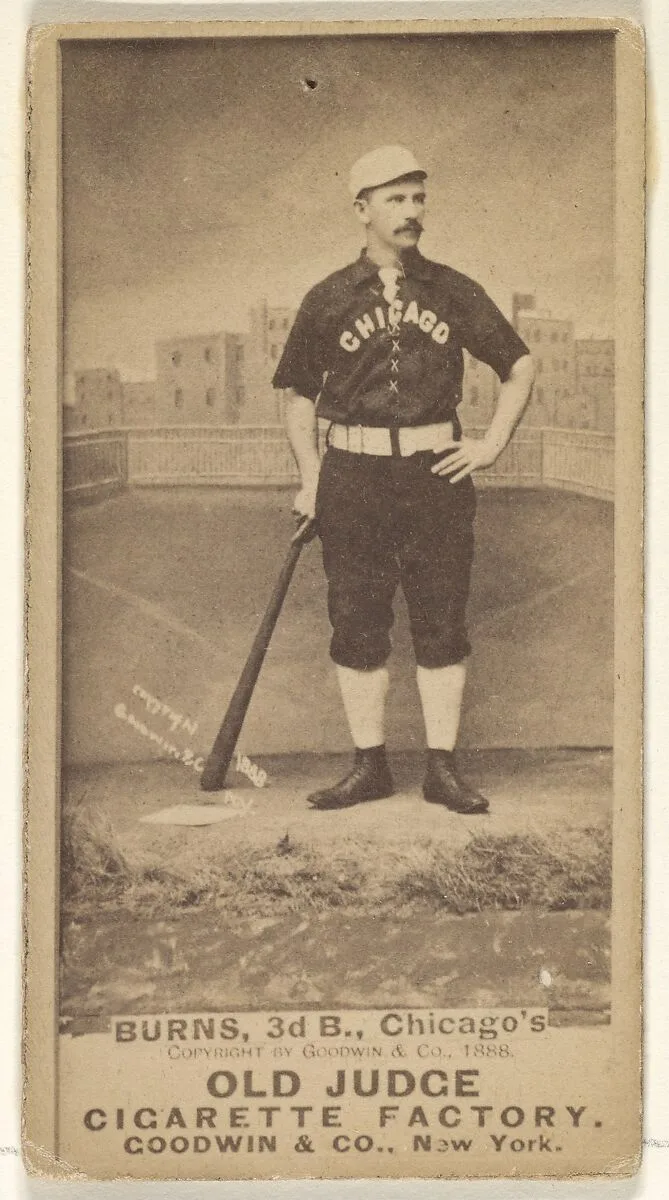 T.C. Burns, 3rd Base, Chicago, from the Old Judge series (N172) for Old Judge Cigarettes — Goodwin & Company