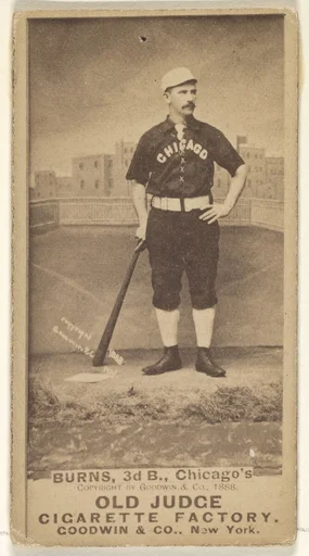 T.C. Burns, 3rd Base, Chicago, from the Old Judge series (N172) for Old Judge Cigarettes