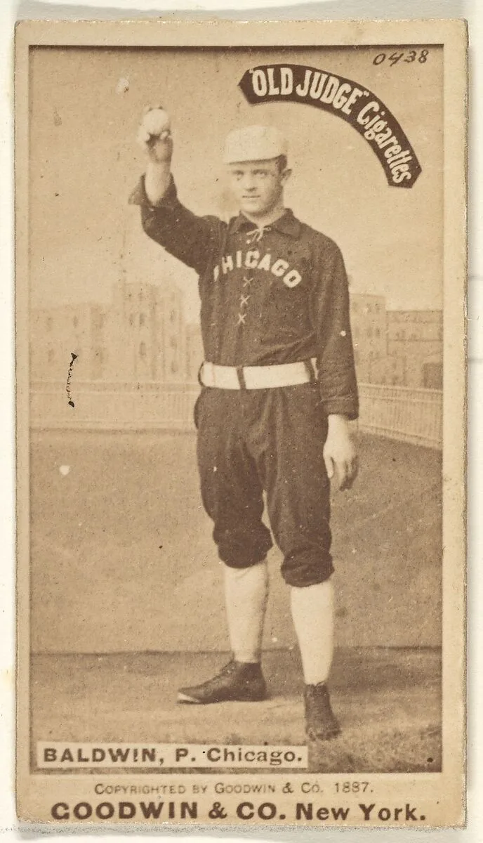 Baldwin, Pitcher, Chicago, from the Old Judge series (N172) for Old Judge Cigarettes — Goodwin & Company
