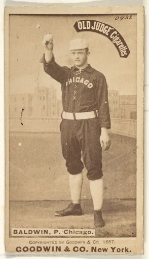 Baldwin, Pitcher, Chicago, from the Old Judge series (N172) for Old Judge Cigarettes