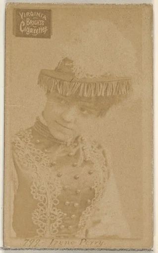 Card 799, Irene Perry, from the Actors and Actresses series (N45, Type 2) for Virginia Brights Cigarettes