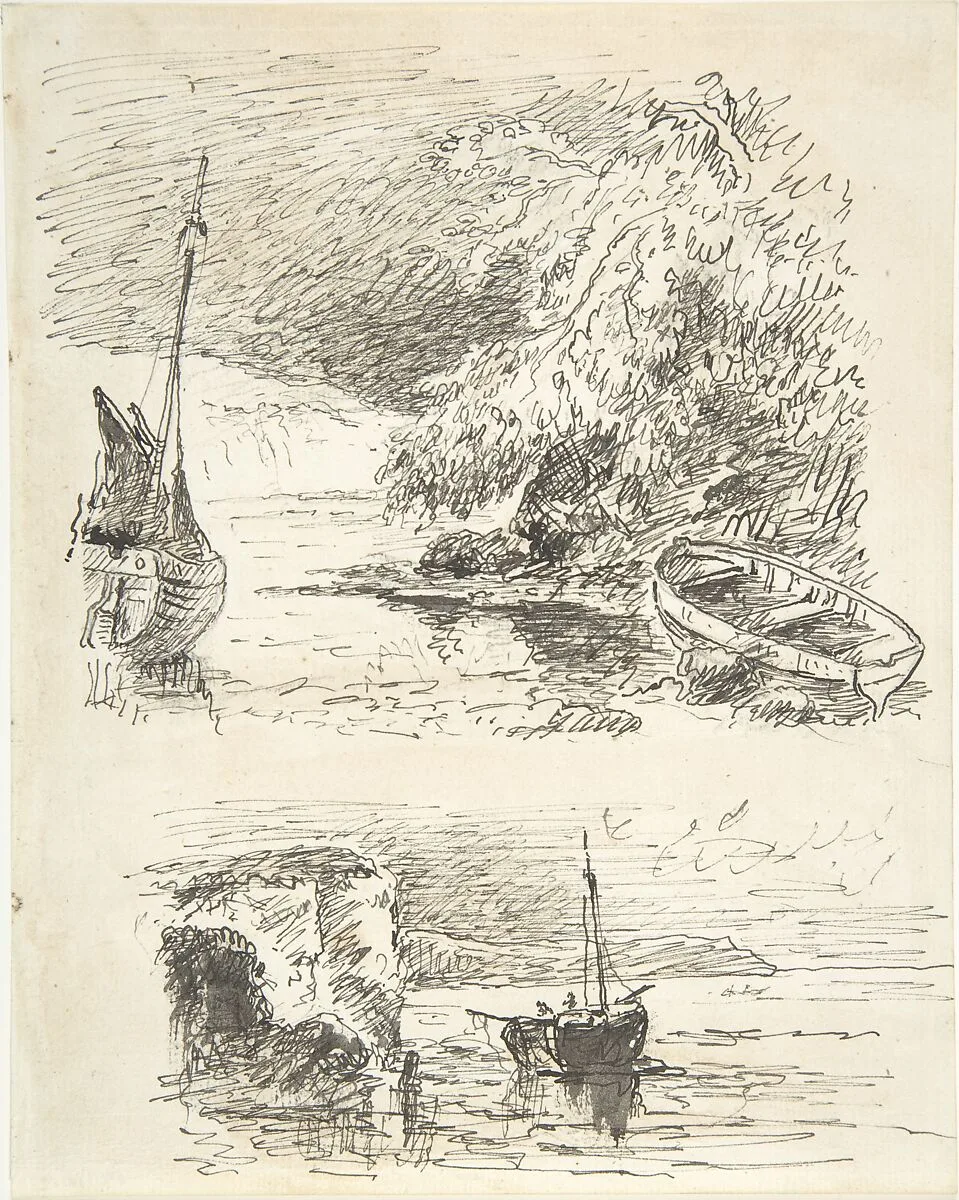 Two Sketches of Boats — Anonymous, British, 19th century|Joseph Mallord William Turner