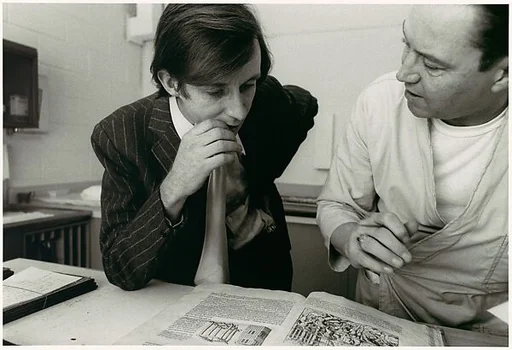 [John McKendry and Conservator]