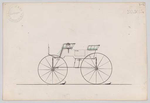 Design for 4 seat Phaeton, no top, no. 3015a
