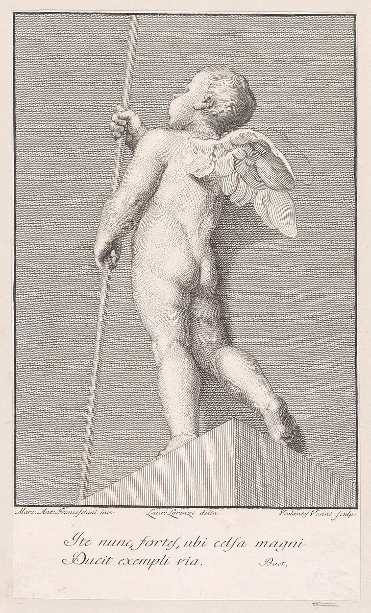 Amorino holding a pole — Marcantonio Franceschini|Lorenzo Lorenzi|Violante Vanni