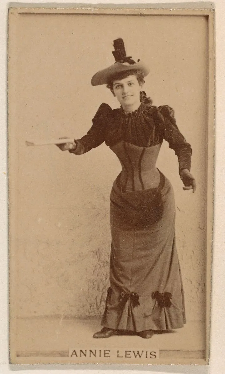 Annie Lewis, from the Actresses series (N245) issued by Kinney Brothers to promote Sweet Caporal Cigarettes — Kinney Brothers Tobacco Company