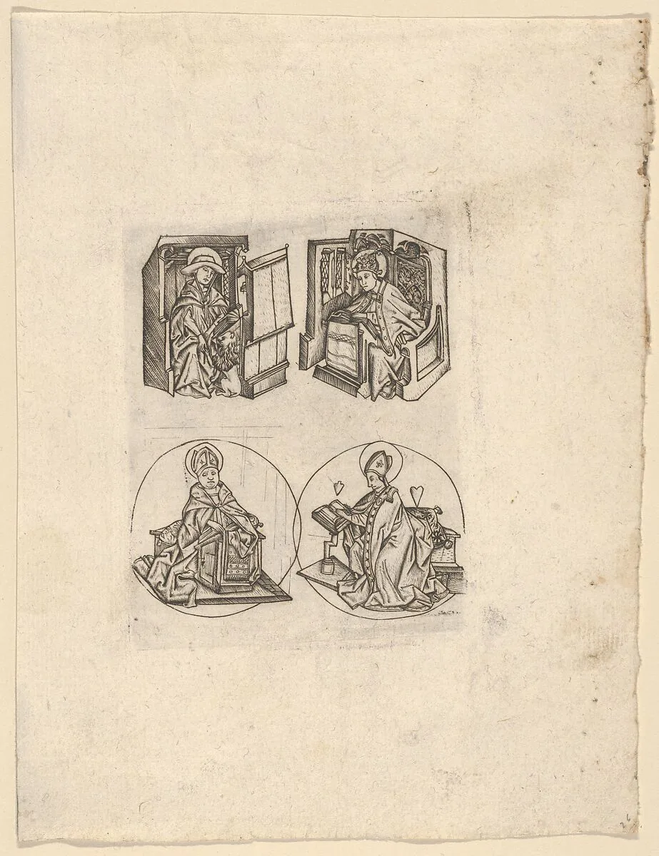The Four Fathers of the Church — Israhel van Meckenem|Master ES