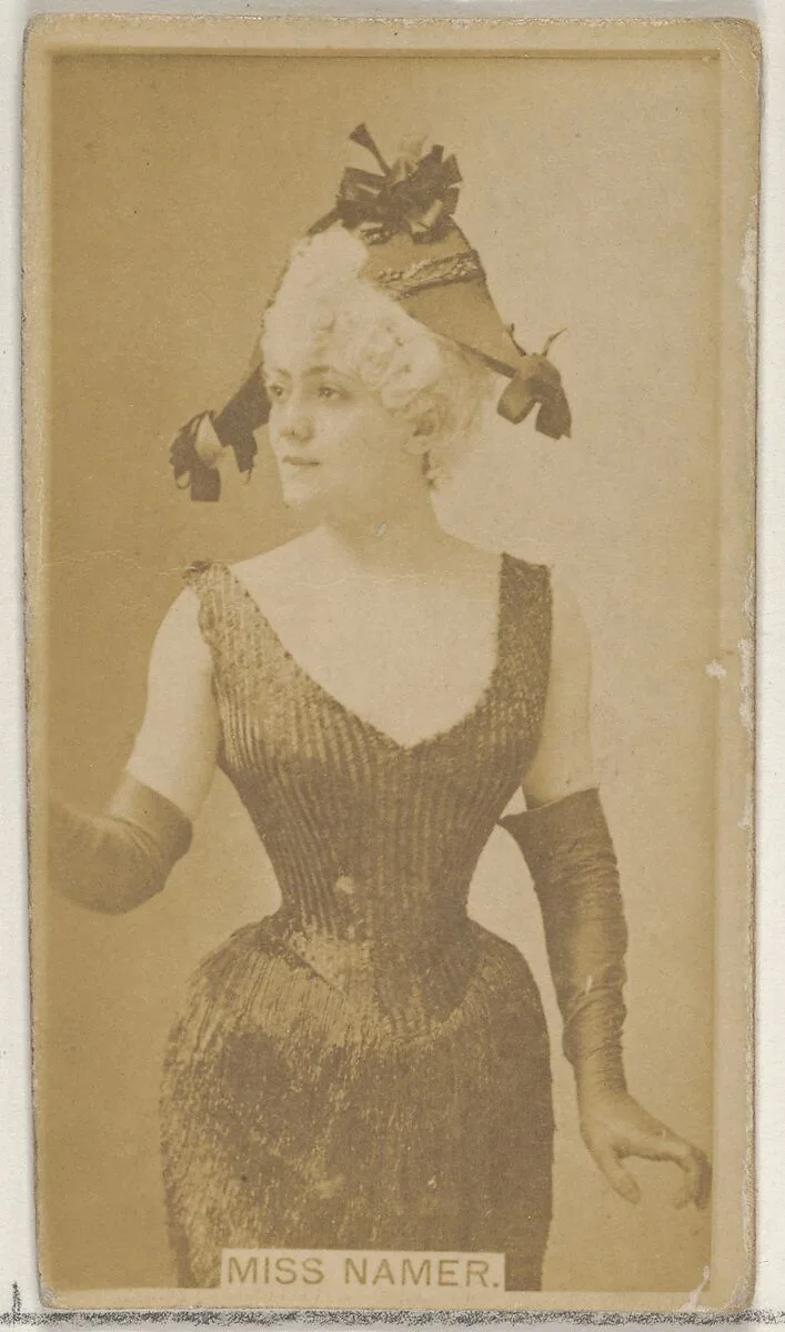 Miss Namer, from the Actors and Actresses series (N45, Type 8) for Virginia Brights Cigarettes — Allen & Ginter