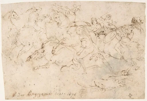Cavalry Engagement (recto); Concert of Angels (verso)