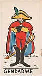 Gendarme, bakery insert card from the Pinocchio Circus Performers series (D64) — Walt Disney Productions