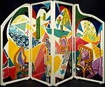 "Caribbean Tea Time" Folding Screen