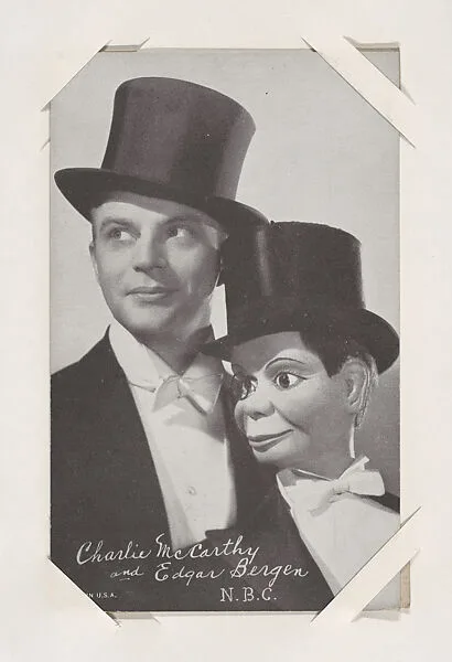 Charlie McCarthy and Edgar Bergen from TV and Radio Stars Exhibit Cards series (W409) — Unknown