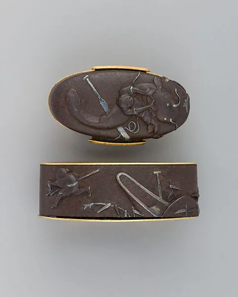 Sword-Hilt Collar and Pommel (Fuchigashira) — Unknown