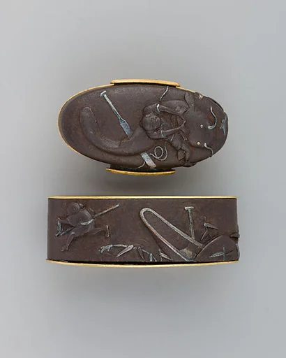 Sword-Hilt Collar and Pommel (Fuchigashira)