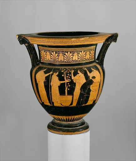 Terracotta column-krater (bowl for mixing wine and water)
