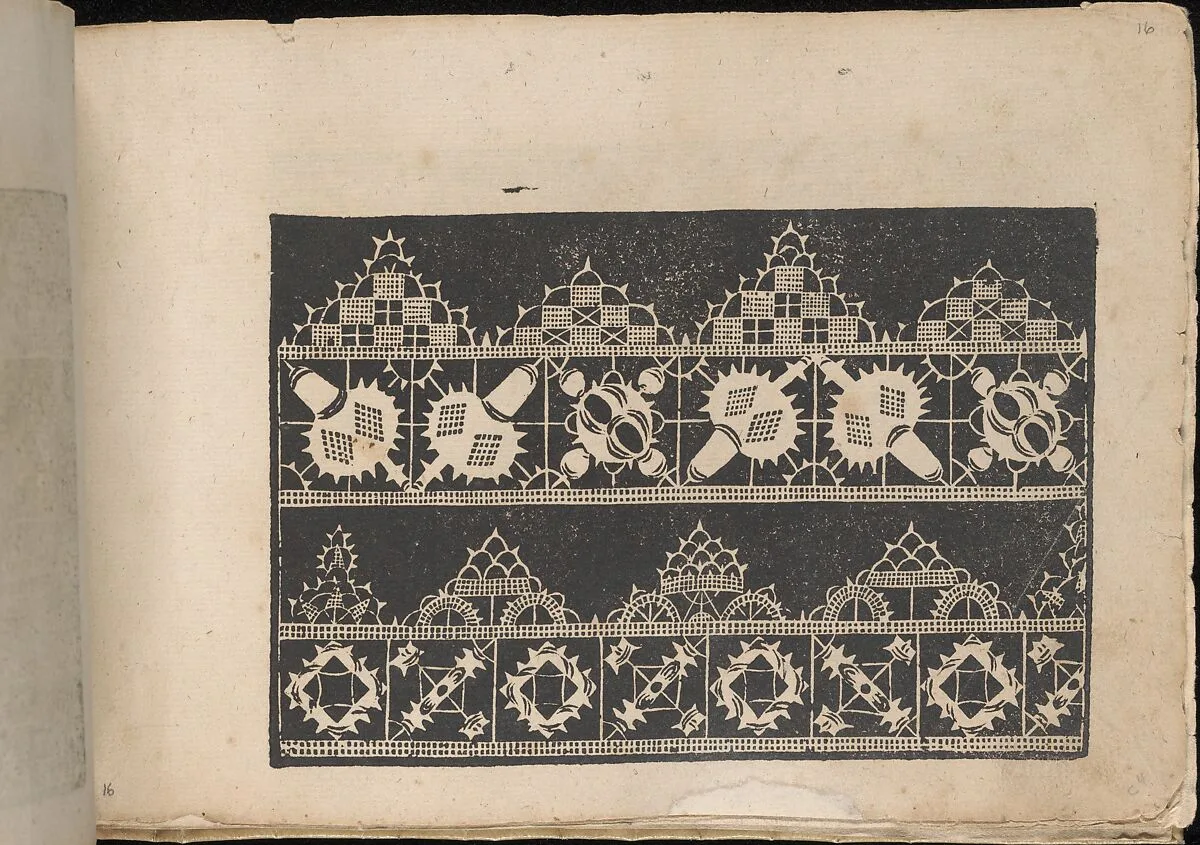 Fiori di Ricami Nuovamente Posti in Luce, page 16 (recto) — Matteo Florimi|Francesco de' Franceschi