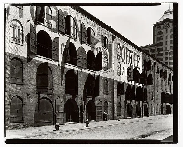 Warehouse, Water and Dock Streets, Brooklyn — Berenice Abbott