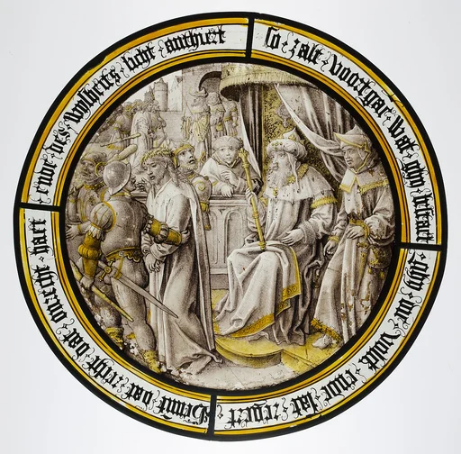 Roundel with Christ Condemned by Pilate