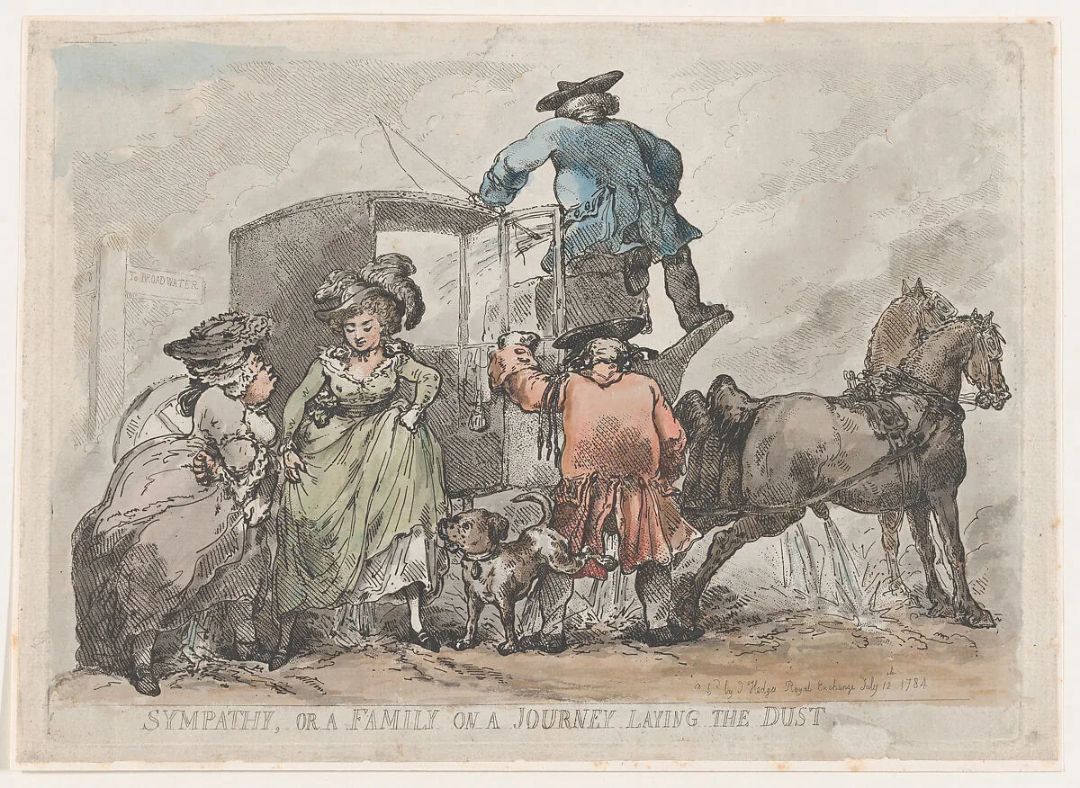 Sympathy, or A Family On A Journey Laying The Dust — J. Hedges|Thomas Rowlandson