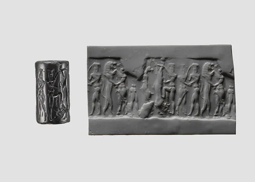 Cylinder seal with human and animal contests