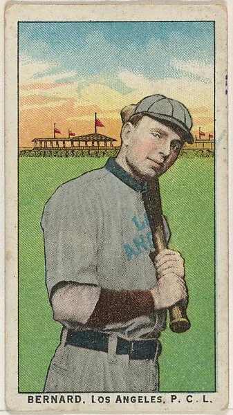Bernard, Los Angeles, Pacific Coast League, from the "Obak Baseball Players" set (T212), issued by the American Tobacco Company to promote Obak Mouthpiece Cigarettes — American Tobacco Company