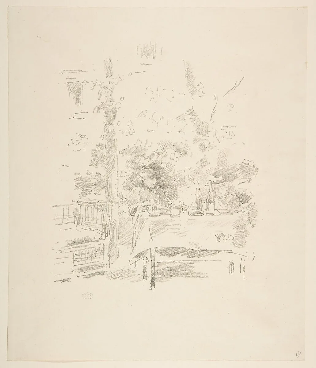 Tête-à-tête in the Garden — James McNeill Whistler