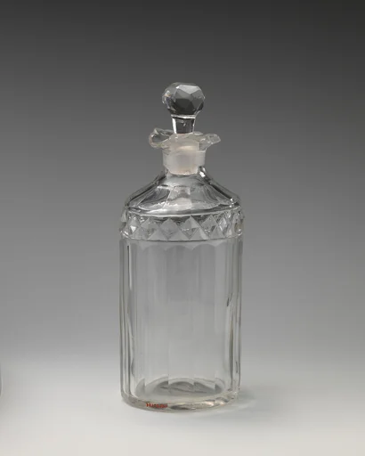 Liquor bottle with stopper (one of a pair)