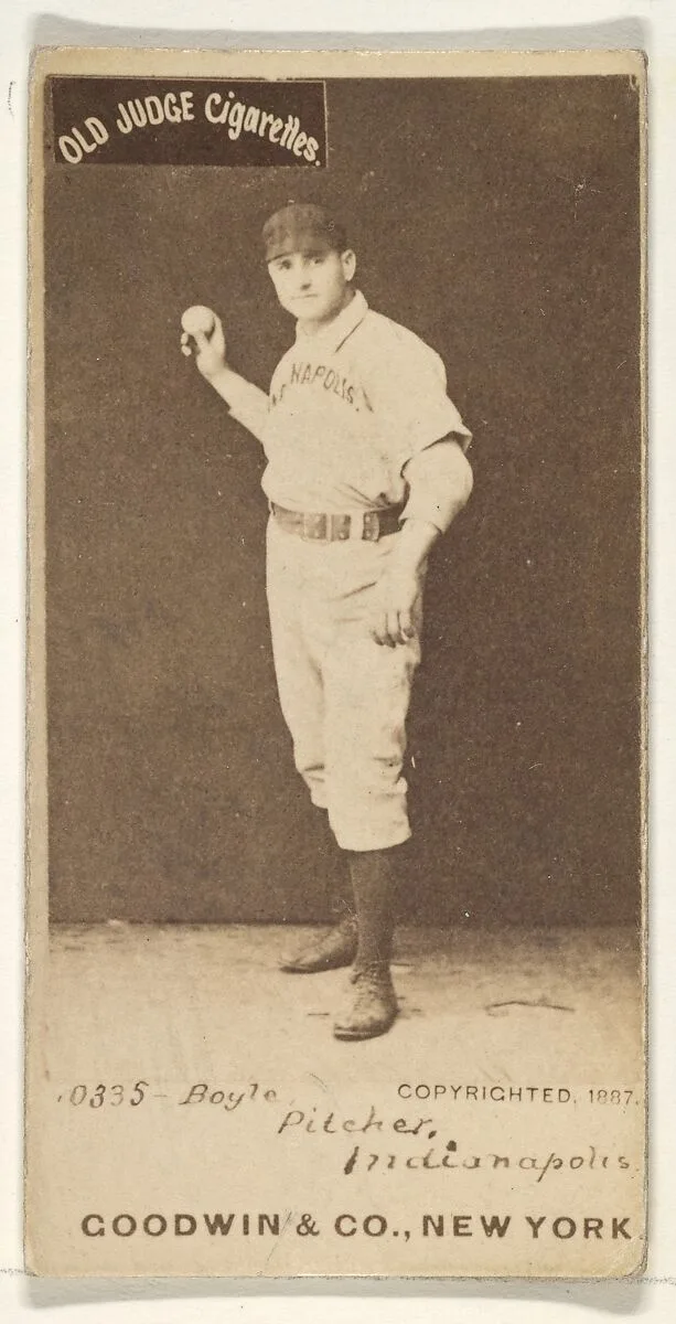 Boyle, Pitcher, Indianapolis, from the Old Judge series (N172) for Old Judge Cigarettes — Goodwin & Company