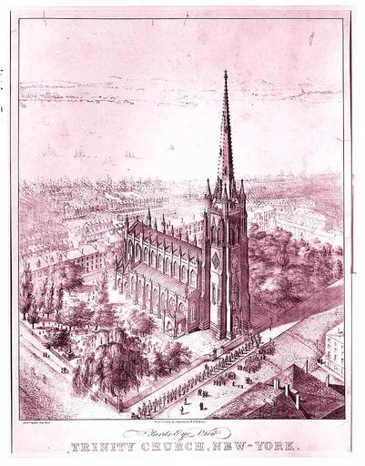 Bird's Eye View of Trinity Church, New York