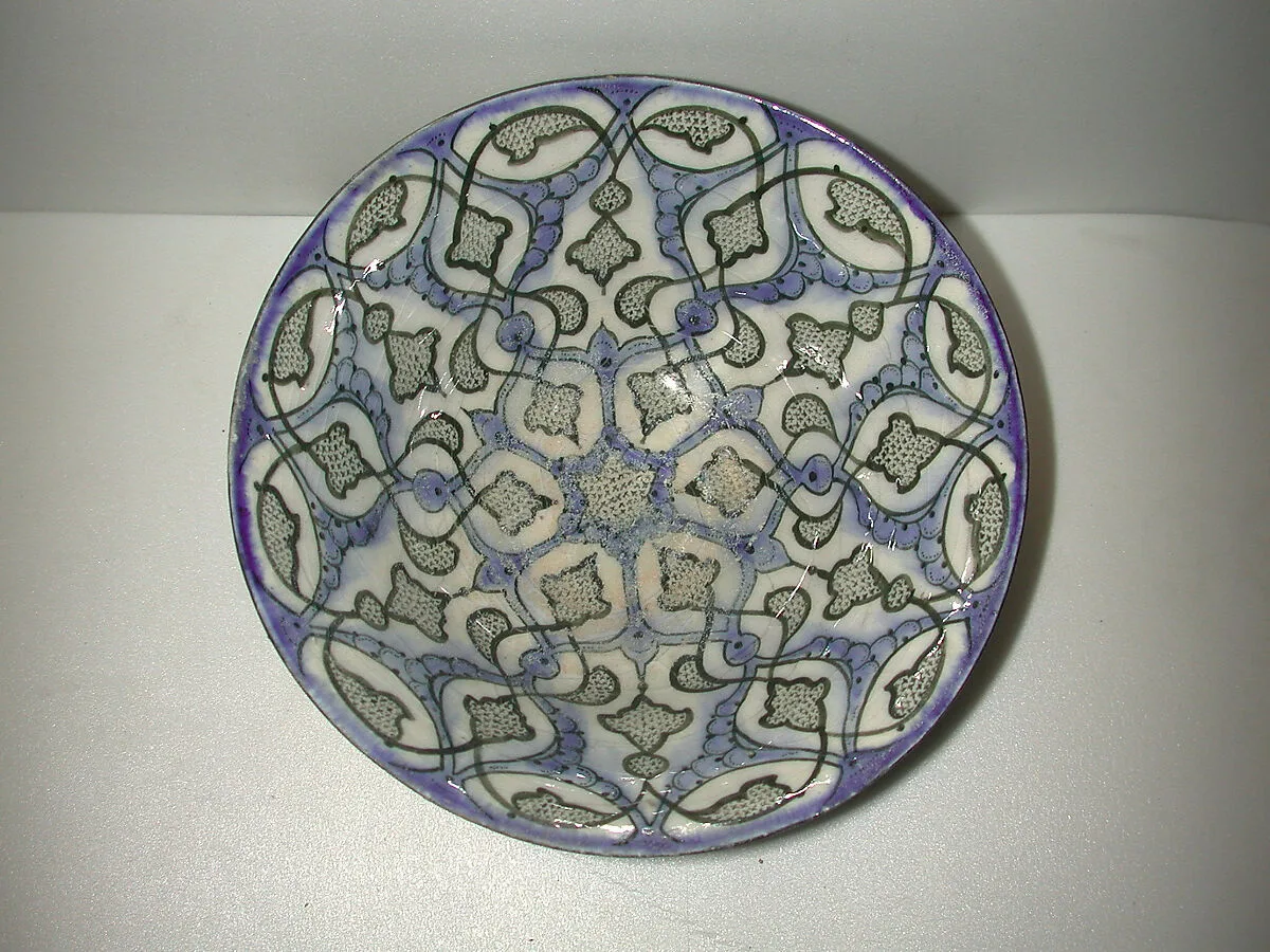 Black and Blue Painted Bowl — Unknown