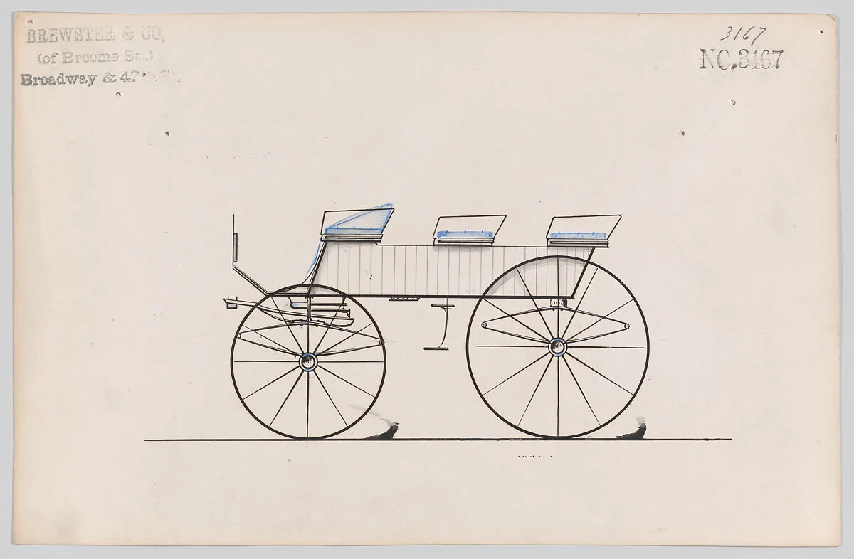 Design for 6 seat Phaeton, no. 3167 — Brewster & Co.