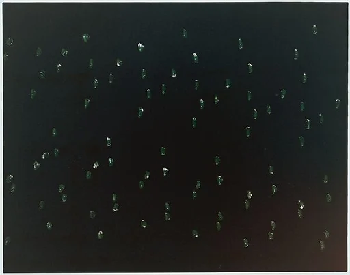 [Falling Water Droplets Containing Fluorocene Dye]