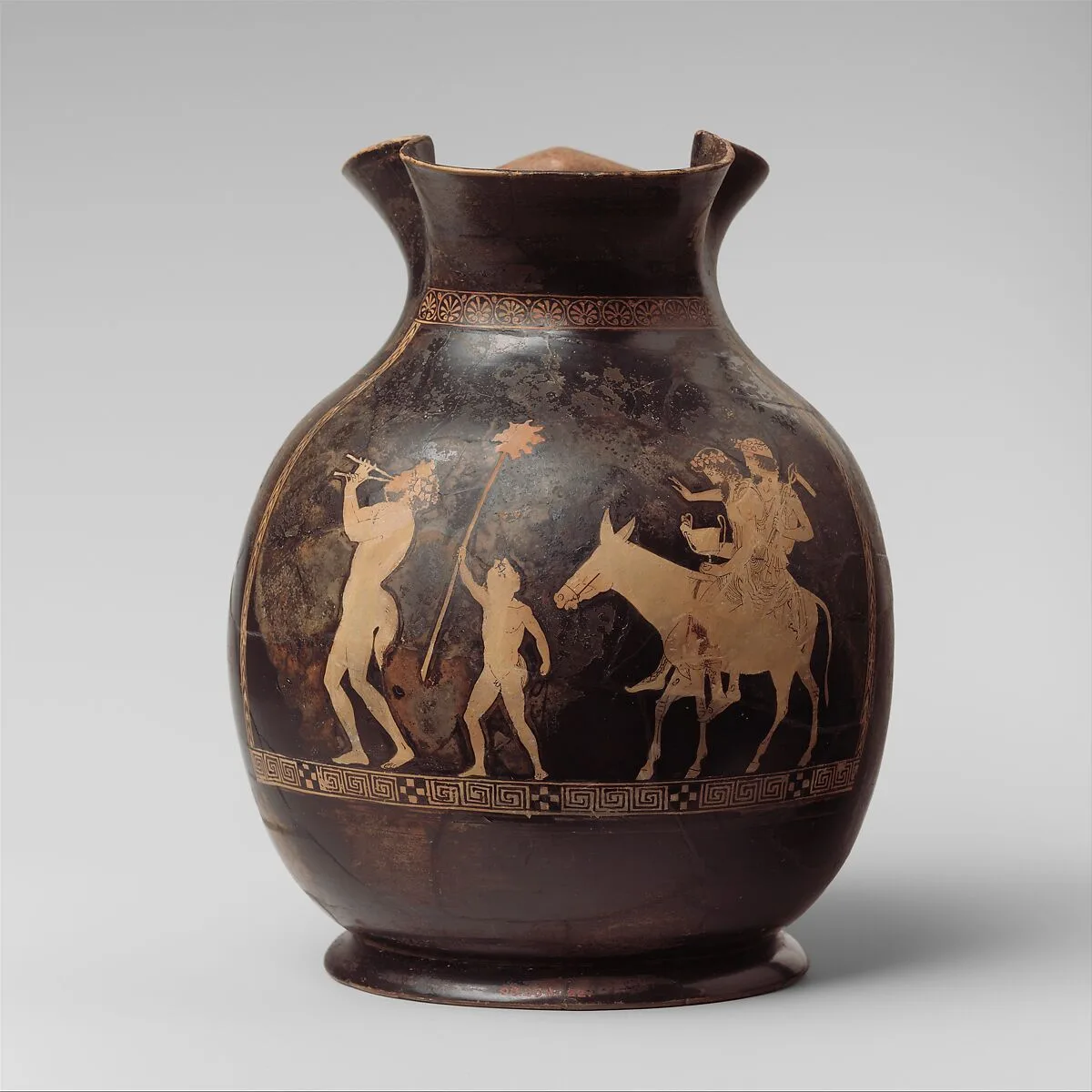 Terracotta oinochoe: chous (jug) — Eretria Painter