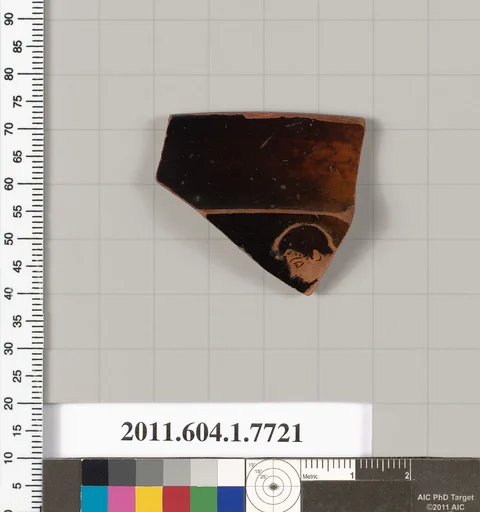 Terracotta rim fragment of a kylix (drinking cup)