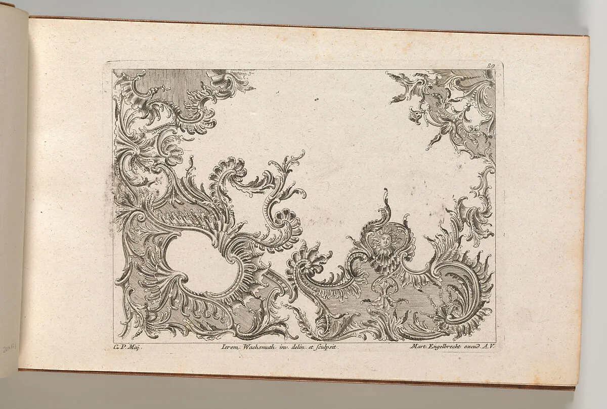 Design for a Ceiling Decoration, Plate 3 from 'Unterschiedliche neu inventierte Deken oder Plafond' — Jeremias Wachsmuth|Martin Engelbrecht
