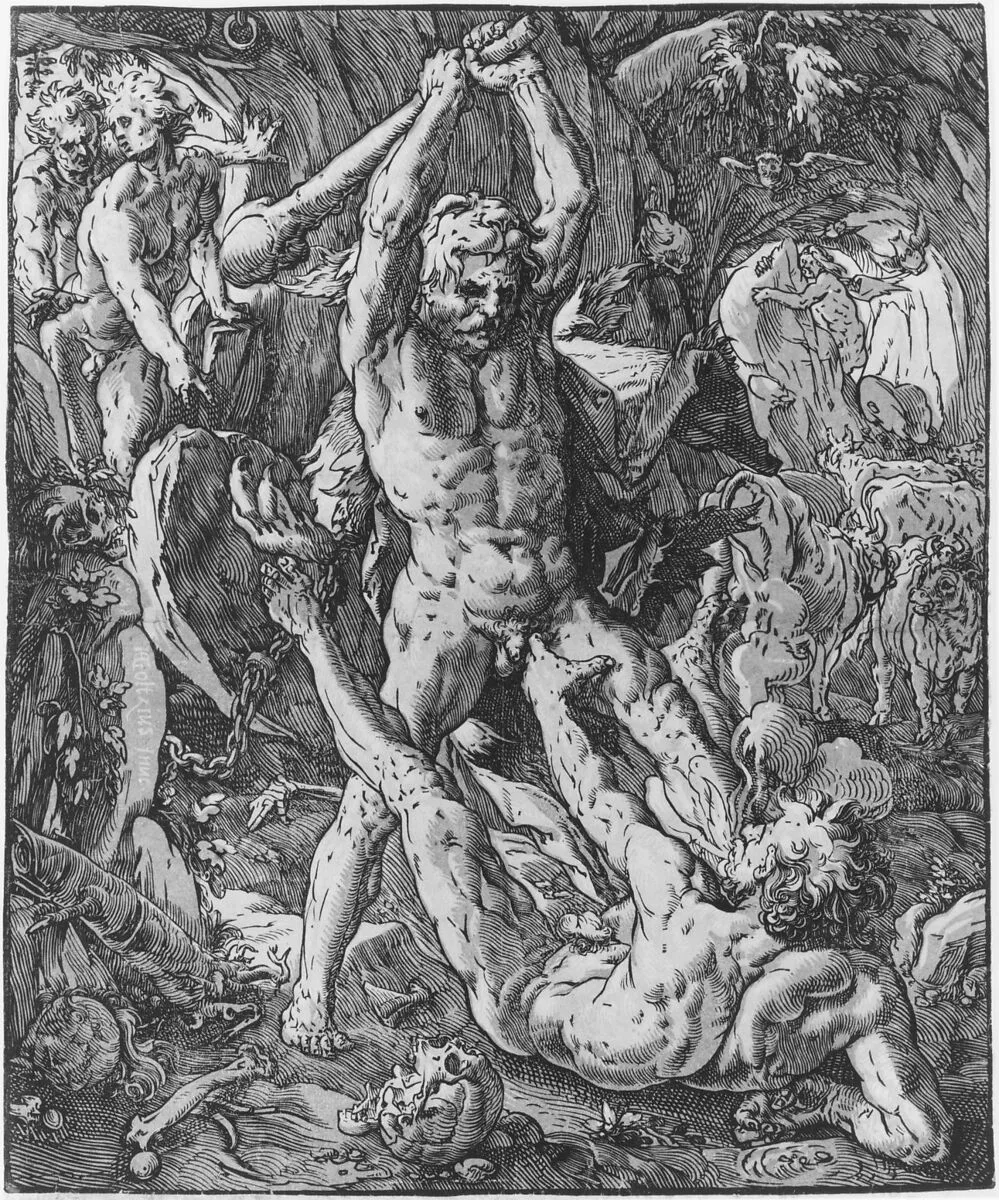 Hercules and Cacus — Hendrick Goltzius