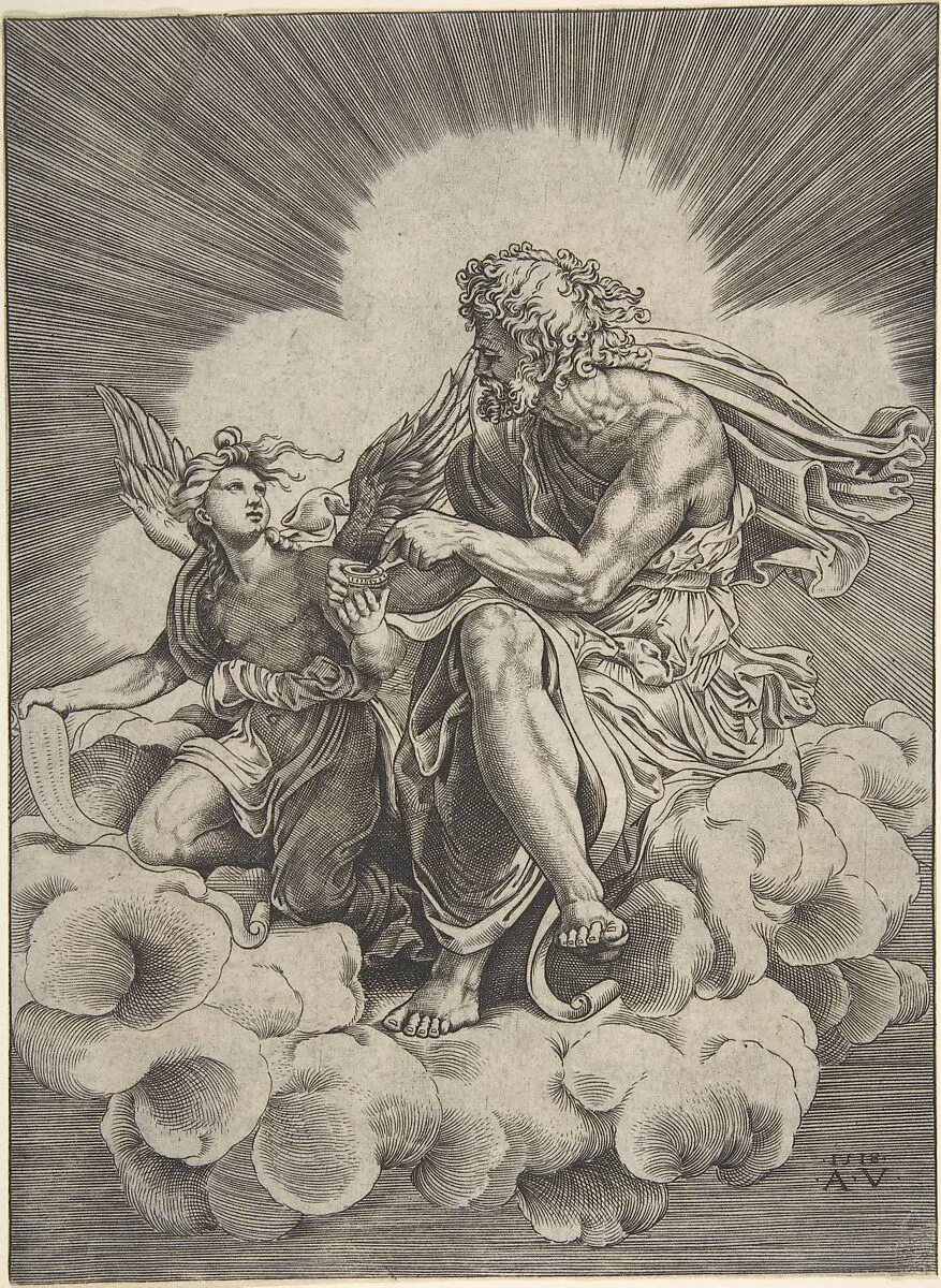 Saint Matthew — Agostino Veneziano (Agostino dei Musi)|Giulio Romano