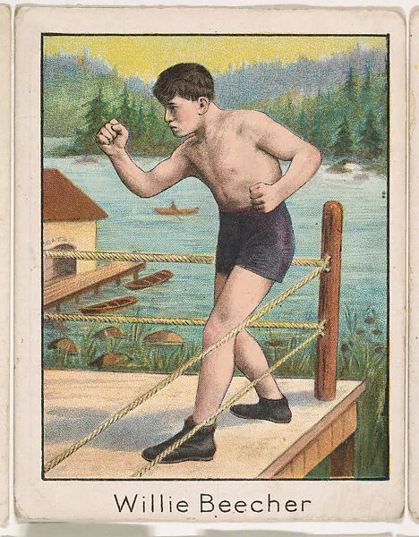 Willie Beecher, Boxer, from the Champion Athlete and Prize Fighter series (T220), issued by Mecca and Tolstoi Cigarettes — Tolstoi Cigarettes|Mecca Cigarettes