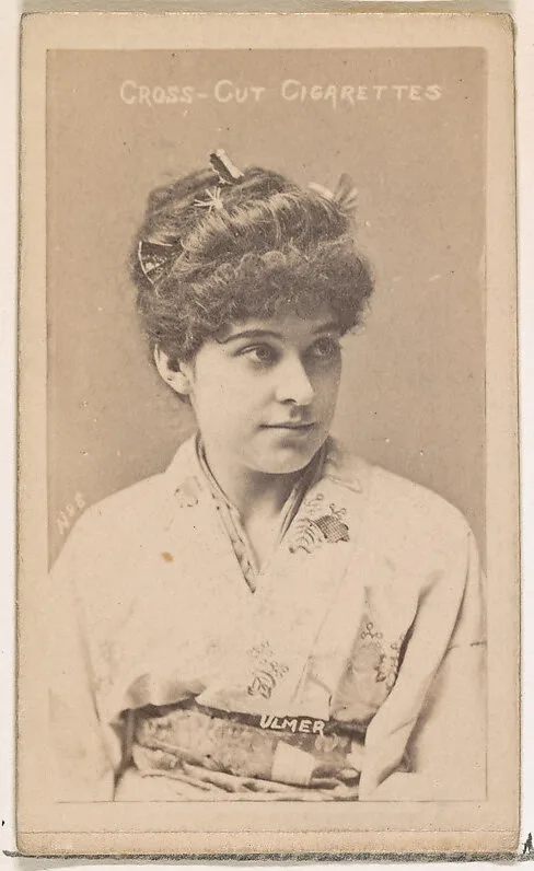 Geraldine Ulmer, from the Actors and Actresses series (N145-1) issued by Duke Sons & Co. to promote Cross Cut Cigarettes — W. Duke, Sons & Co.
