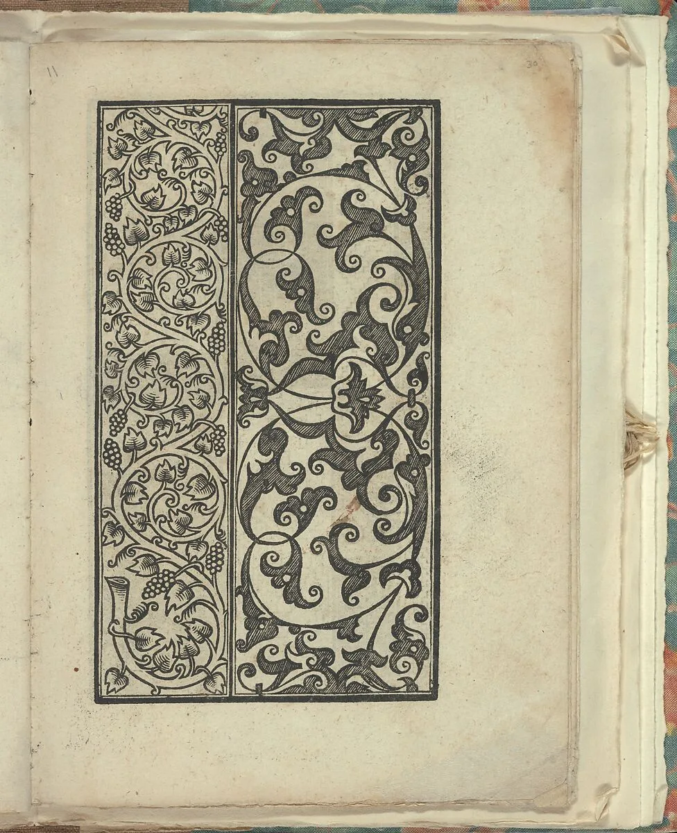 Opera Nova Universali intitulata Corona di racammi, page 30 (recto) — Giovanni Andrea Vavassore
