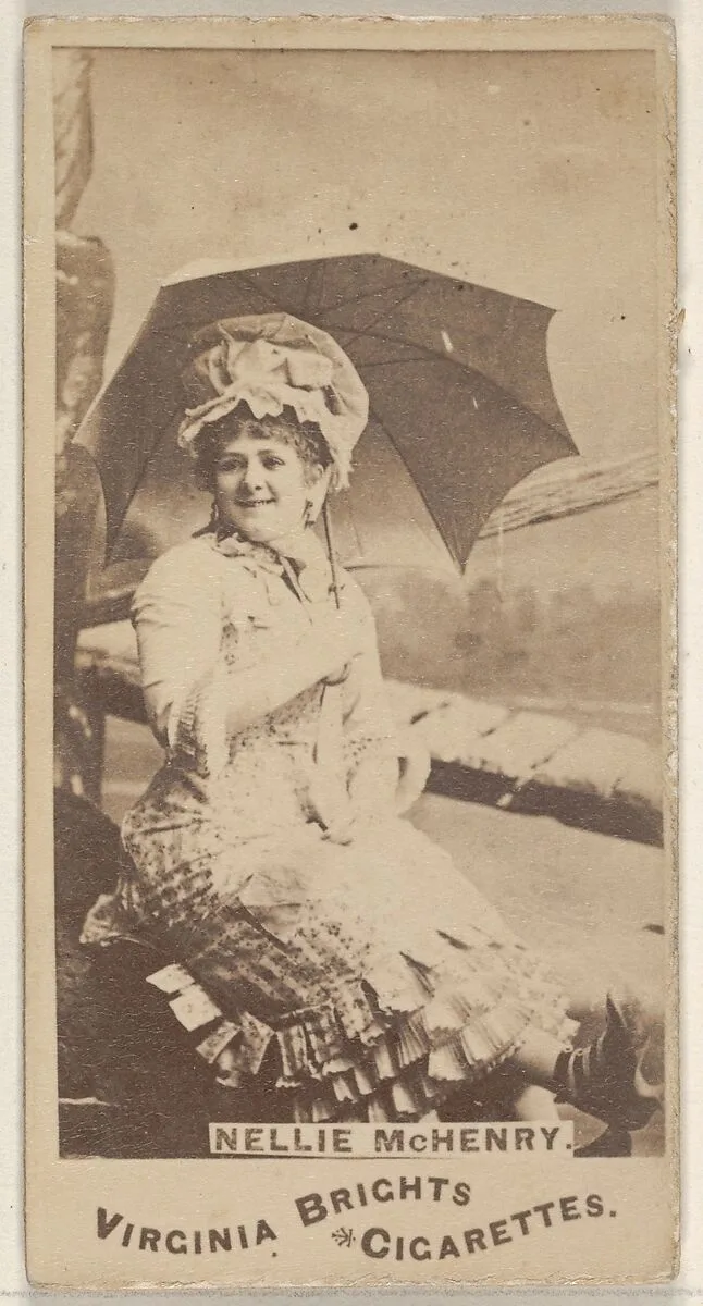 Nellie McHenry, from the Actors and Actresses series (N45, Type 1) for Virginia Brights Cigarettes — Allen & Ginter