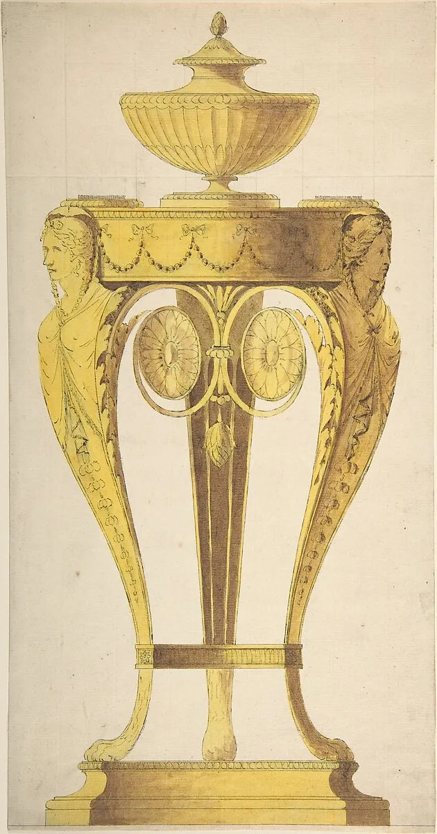 Design for a torchere or perfume burner — Henry Holland