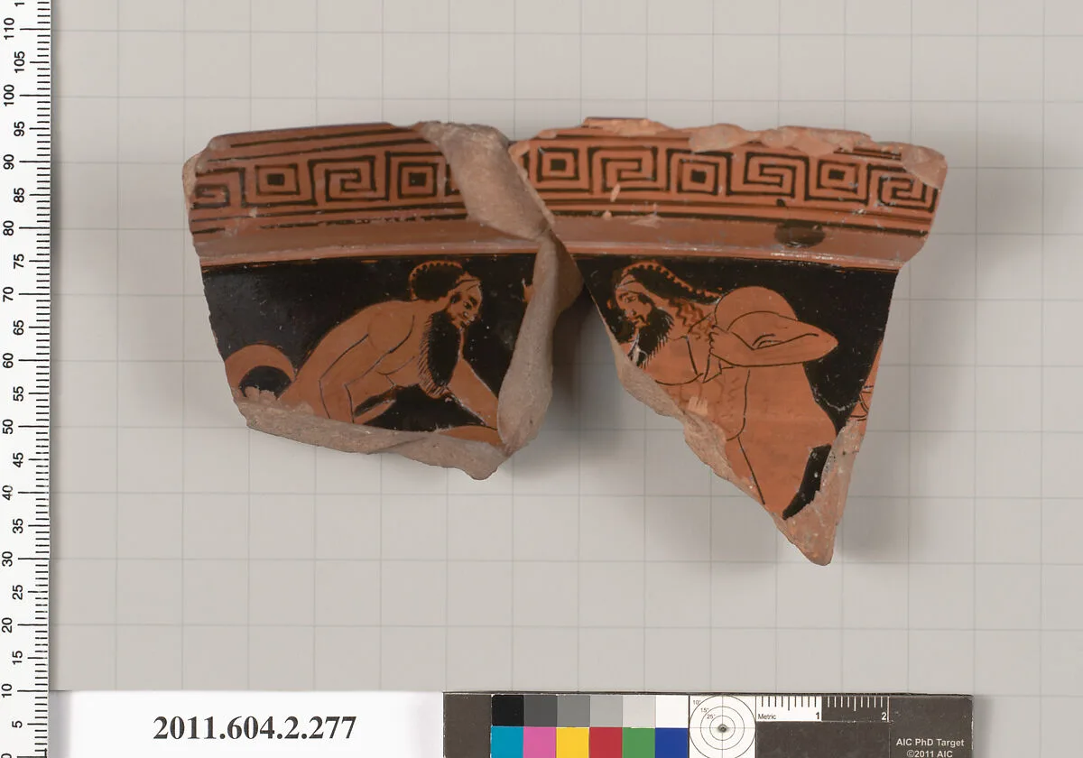 Terracotta fragment of a volute-krater (bowl for mixing wine and water) — Unknown