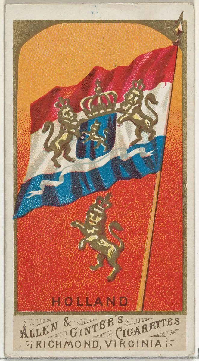 Holland, from Flags of All Nations, Series 1 (N9) for Allen & Ginter Cigarettes Brands — Allen & Ginter