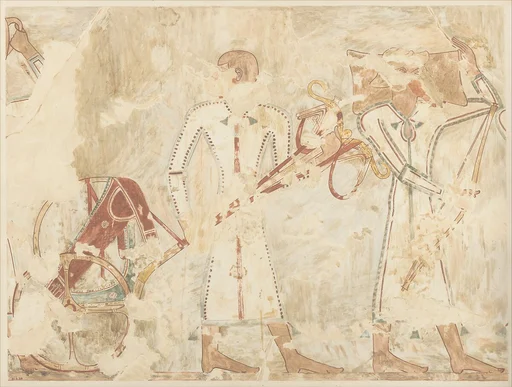Syrians Bringing an Ingot and a Chariot, tomb of Rekhmire